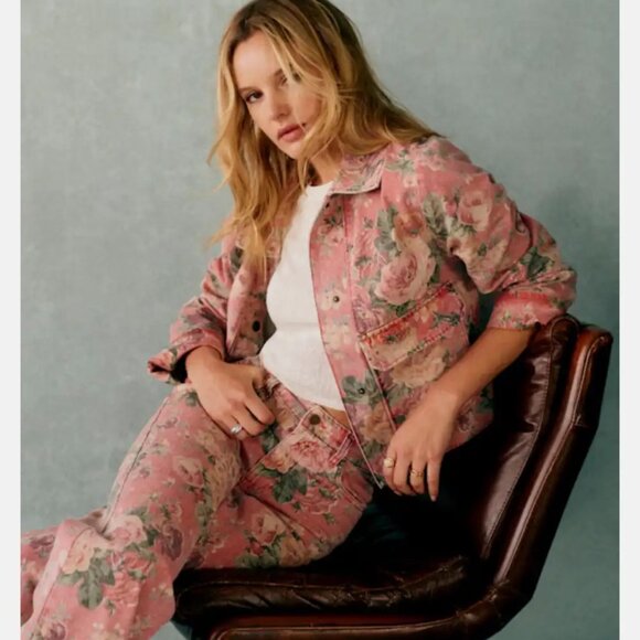 Sezane The Wide Leg Trousers in Almeria Print - Picture 2 of 11